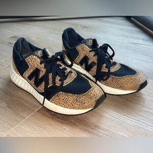 New Balance Leopard Print and Black Sneakers